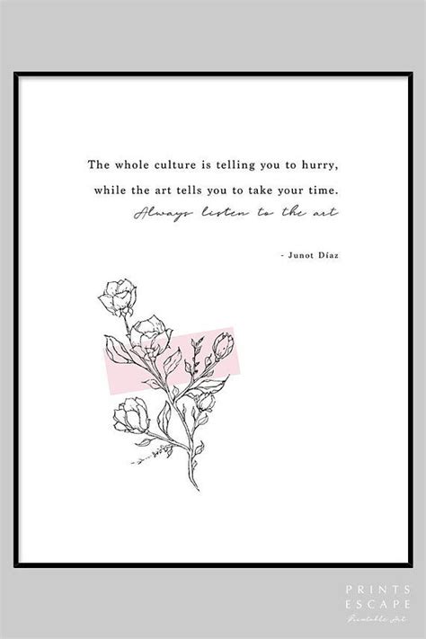 Maybe you would like to learn more about one of these? Junot Díaz Art Quote, Botanical Line Drawing Print, Modern Floral Printables, Blush Pink and ...