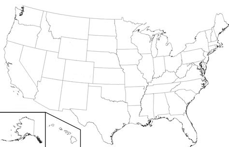 United States Map Template Blank Professional Template