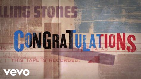 The Rolling Stones Congratulations Official Lyric Video Youtube