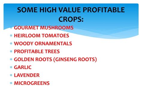 High Value Crops Cultivation