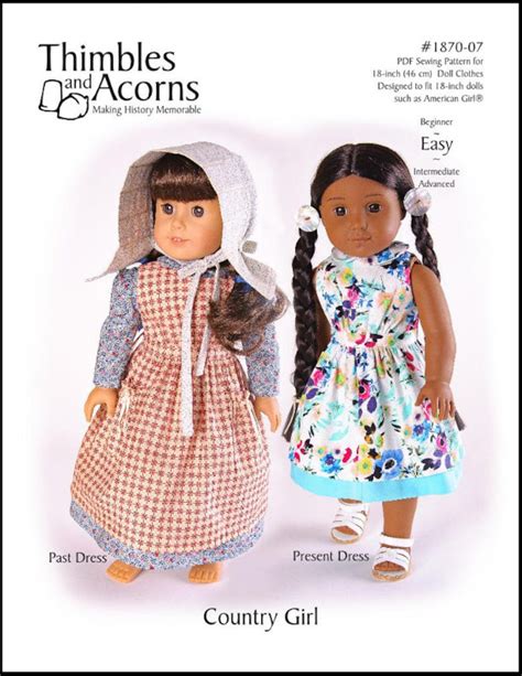 Pixie Faire Thimbles And Acorns Country Girl Doll Clothes Etsy