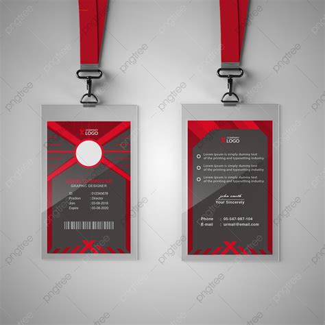 Modern Red Id Card Template Template Download On Pngtree