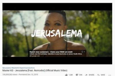 What do you think about this song? DOWNLOAD VIDEO: Jerusalema Video by Master KG & Nomcebo Zikode Hits 100 Million Views on YouTube ...