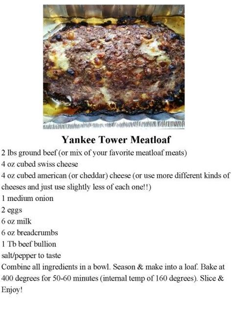 © 2023 by yankee acres proudly created with wix.com. Yankee Tower Meatloaf | Cooking recipes, Recipes, Meatloaf