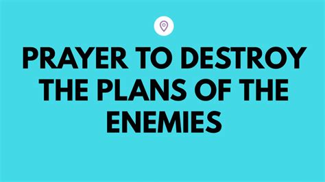 Warfare Prayers To Destroy The Plans Of The Enemy