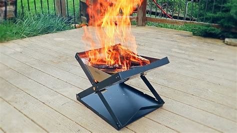 Portable Folding Fire Pit On The Next Level Youtube