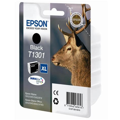 The genuine epson t1371 (c13t137180) black inkjet cartridge is the right cartridge for your printer. Epson T1301 DURABrite Ultra ink cartridge (C13T13014010 ...