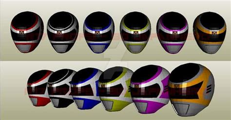 Megaranger Power Ranger In Space Helmets Set By Rizky81 On Deviantart