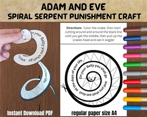 Adam And Eve Bible Craft For Kids Spiral Serpent The Fall Sunday School