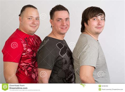 Three Gay Men In T-shirts Royalty Free Stock Photo - Image: 32482455