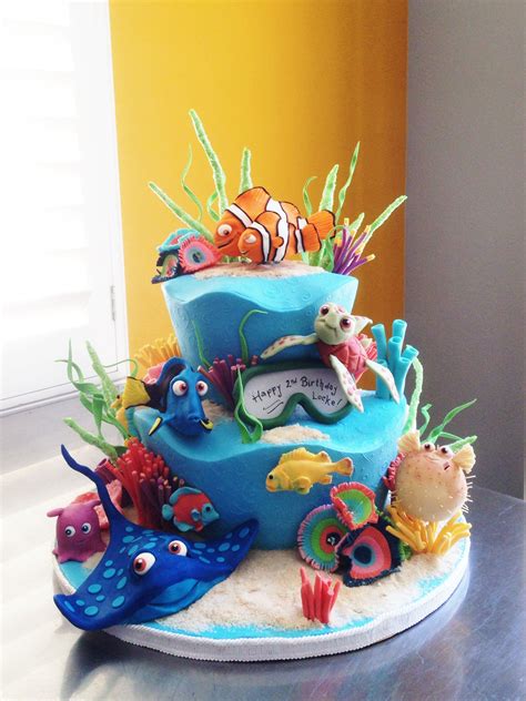 Pin By Jessica Claire On Lockes 2nd Birthday Nemo Cake Disney Cakes