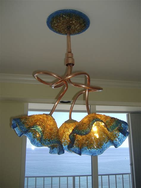 And some examples of the concept is blown glass chandelier. Buy a Custom Made Copper & Blown Glass Chandelier - Amber ...