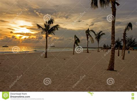Sunset View From A Tranquil Beach In On The West Coast Of Barbados