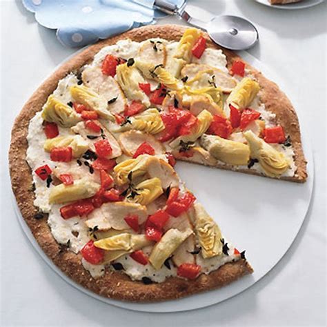 Artichoke Goat Cheese And Chicken Pizza Recipe