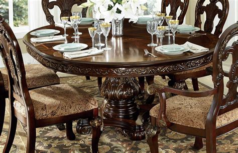 People often use these pedestals for home decoration, but can convert to a table with only a few modifications. Homelegance Deryn Park Round Pedestal Dining Set - Cherry ...