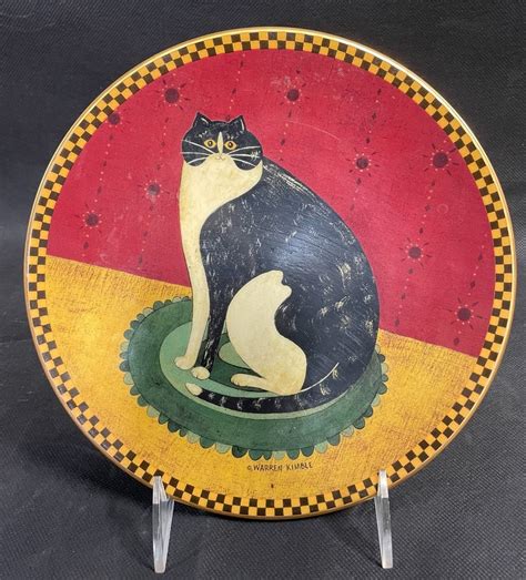 Retired Vintage Warren Kimble Cat Collection Lenox Folk Art Etsy