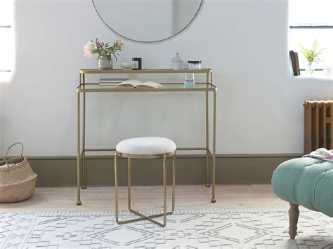 Clear vanity table 504305 collection of interior design and decorating ideas on the littlefishphilly.com. Showtime Brass Dressing Table | Vintage Glass Top Vanity ...