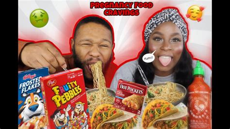 trying my girlfriends pregnancy food cravings mukbang bad idea youtube