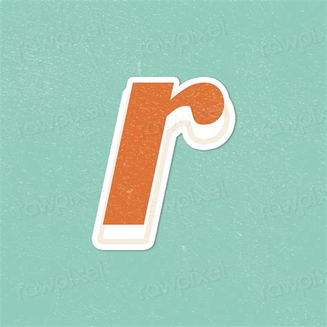 Alphabet Letter R Retro Bold Premium Psd Rawpixel