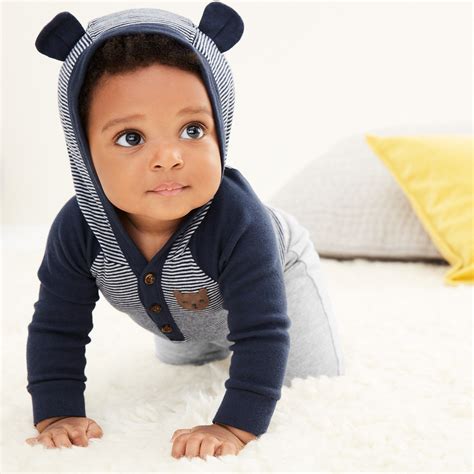 Baby Boy Carters 2 Piece Hooded Bodysuit Pant Set Baby Boy Pants