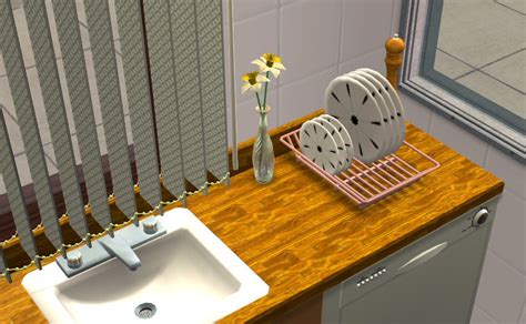 Mod The Sims Testers Wanted Washing Up Rack And Dishes Recolourable