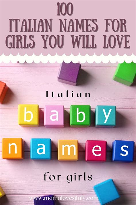 100 Italian Names For Girls You Will Love Mama Loves Italy