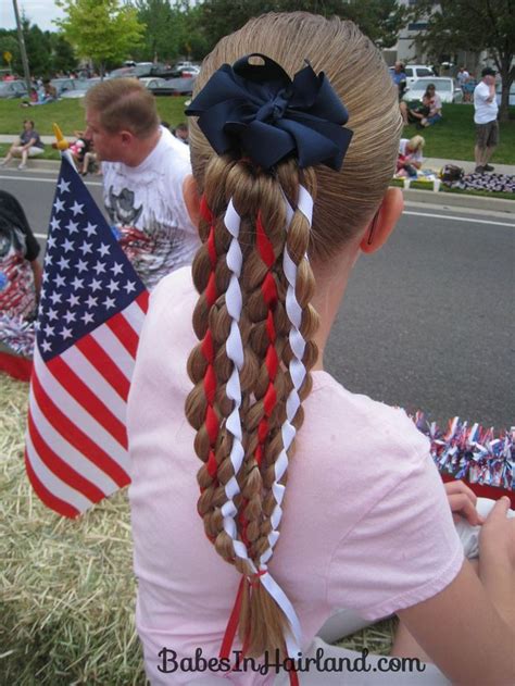 Vertical American Flag Hairstyle 3 Hair Styles Patriotic