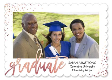 You're graduating and you want to share the big news write the name of the addressee and family on the front of the inside envelope; Premium Graduation Cards | Walgreens Photo | Graduation photo cards, 5x7 cards, Personalized ...