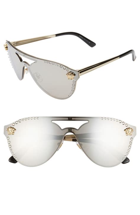 Versace Medusa 60mm Crystal Shield Sunglasses Nordstrom