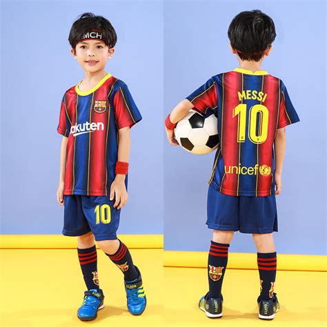 20 21 Season Barcelona No10 Messi Jersey For Kids Boys Football