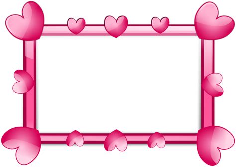 Frame Hearts Free Stock Photo A Blank Frame Border With Pink Hearts