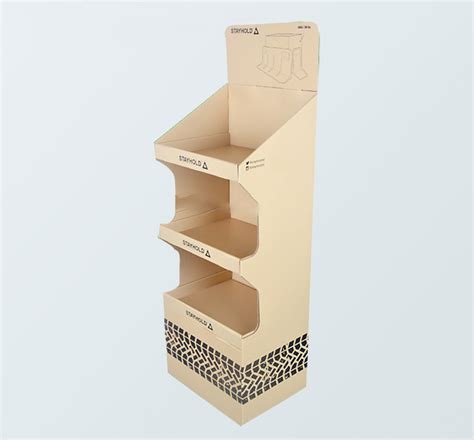 Custom Corrugated Cardboard Portable T Shirt Retail Display Stand