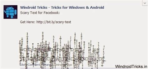 The zalgo text generator converts normal text into scary/creepy/zalgo text. WindroidTricks.in Testing: Make Scary Status on Facebook using Zalgo Text Generator