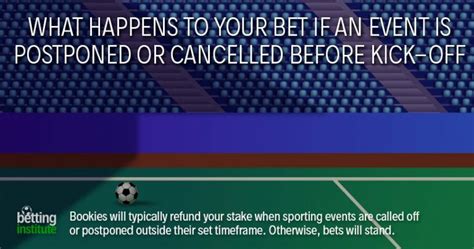 What Happens To A Bet If A Game Is Abandoned Postponed Or Cancelled