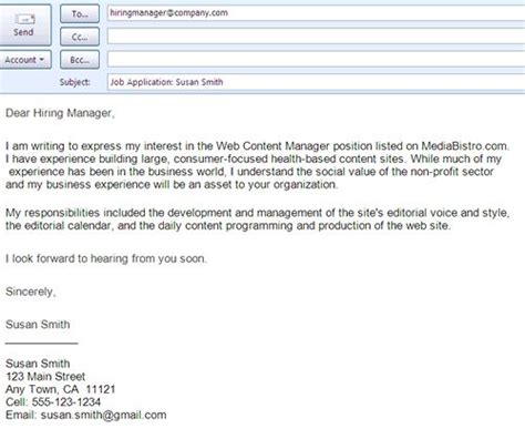 format  job winning cover letter job application