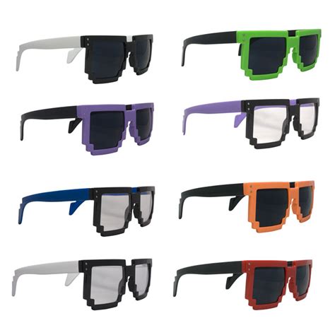 8 Bit Pixel Retro Pixelated Sunglasses Glasses Geek Nerd Computer Cartoon Party Ebay