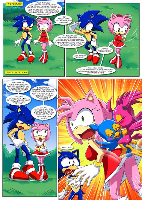 Rule 34 Amy Rose Ass Bbmbbf Bird Blush Breasts Comic Comic Page Female Flicky Male Malefemale