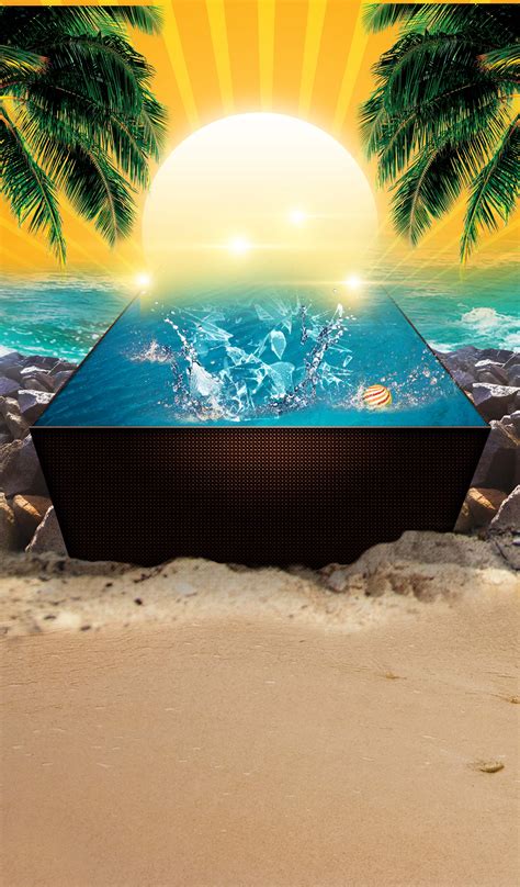 Pngtree offers hd beach party background images for free download. Dream Beach Pool Party Poster, Poster, Sun, Ocean ...