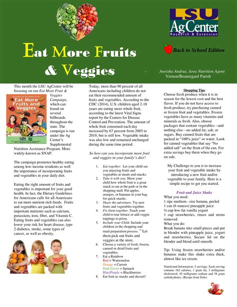 Eat More Fruits And Veggies