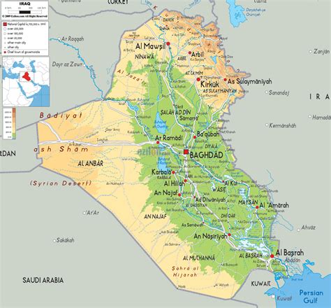Physical Map Of Iraq Ezilon Maps The Best Porn Website