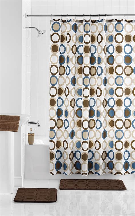 I love the shape, the combination of gray brown, and cream colors on this toothbrush holder. Mainstays Duncan 15-Piece Shower Curtain Bath Set ...