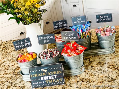 Shower Of Roses Graduation Party Candy Buffet Free Printables