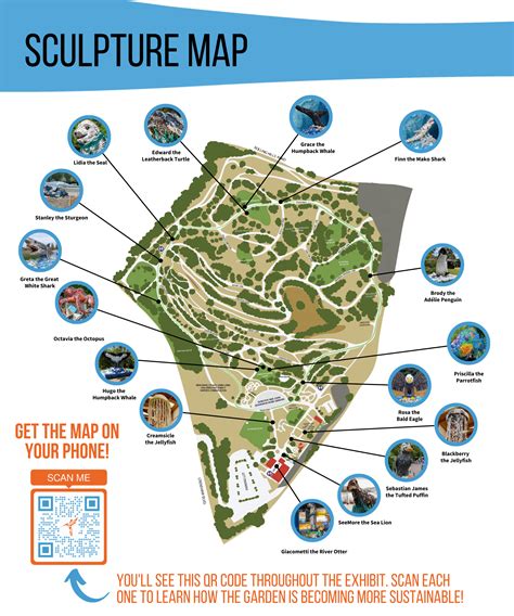 Washed Ashore Sculpture Map - South Coast Botanic Garden Foundation