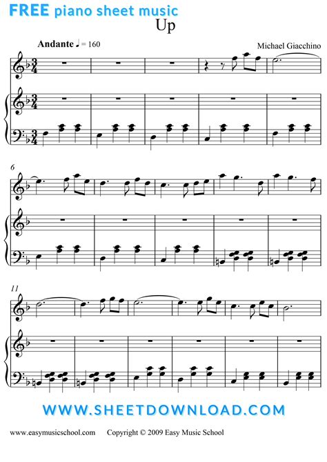 View Download And Print Married Life Piano Sheet Music From Pixars Up