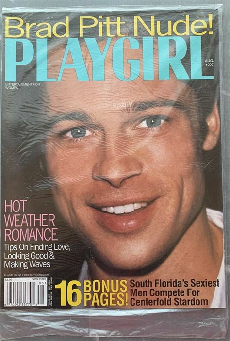 Playgirl Magazine Nude Brad Pitt Aug Issue Unopened Sealed My Xxx Hot Girl