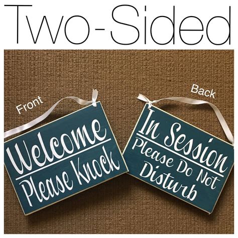 Two Sided 8x6 In Session Please Do Not Disturb Welcome Please Knock