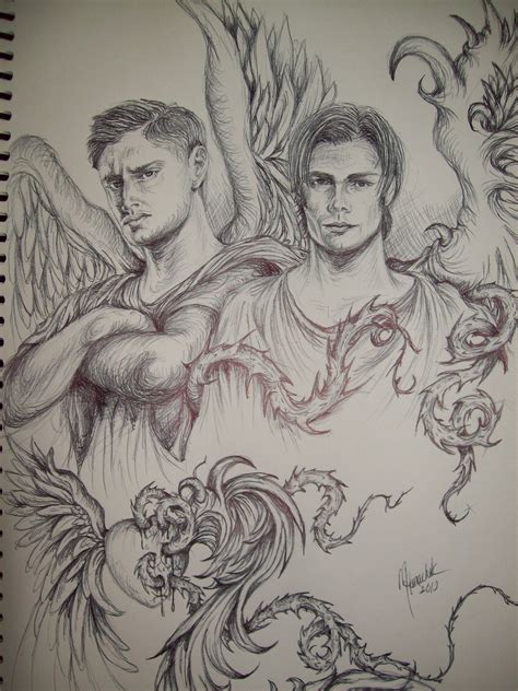 Michael Vs Lucifer Supernatural Fan Art 32028903 Fanpop