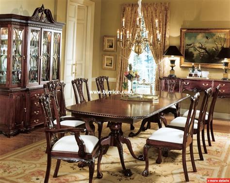 This style is known for its commitment to symmetry, which is perfect for creating a balanced dining area. Mahogany Chippendale Dining Collection Picture ...