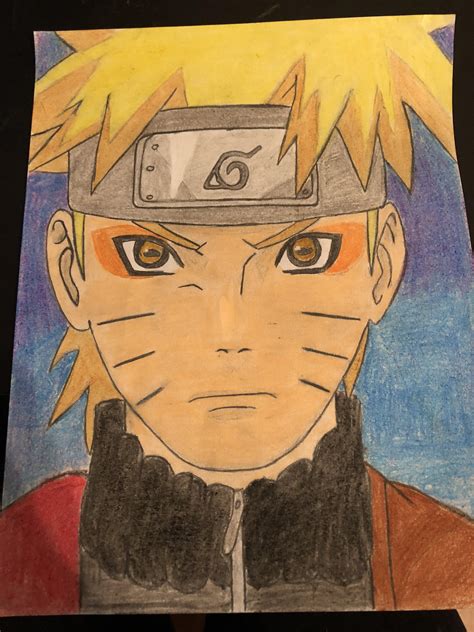 Colored Pencil Drawing Naruto