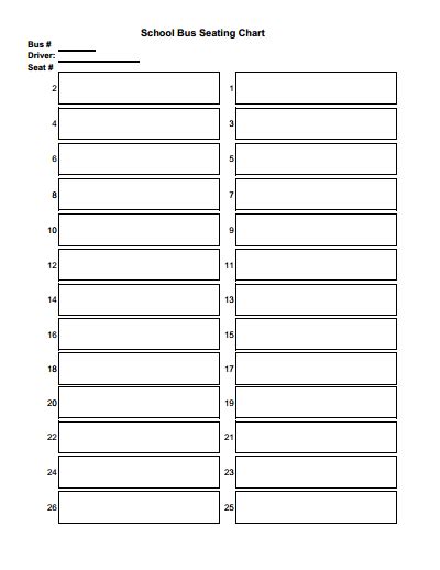 Seating Chart Template Free Download Edit Fill And Print